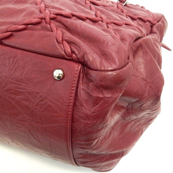 Chanel Red Stitch Leather Bag - Picture 6 of 13